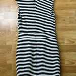 Ann Taylor Size 6P Black & white V-Neck Sleeveless Body-con Dress w/Back zip Photo 1