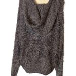 Free People  light as a feather fuzzy gray hoodie soft sz XS oversized cut Photo 6