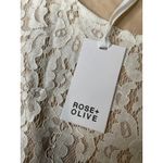 Rose + Olive Rose Olive Ivory Lace Bell Sleeve Scoop Neck Lined Top Blouse Women Size XL Photo 3