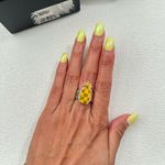 Gucci NWOT authentic Sterling Silver Enamel GucciGhost Pineapple GG Ring us6 Photo 13