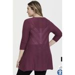 Torrid  Pointelle Cardigan Open Front Sweater Berry Pink Size 5X NWTS Photo 3