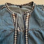 J.Crew **LAST CALL**  Chambray Washed Denim V-neck Dress Sz 4 Photo 2