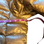 Andrew Marc Women's Long Down Puffer Jacket removable Hood Gold Tan Winter Coat Photo 10