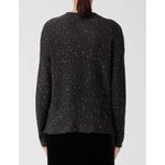 Eileen Fisher Sweater Women LG Merino Wool Blend Black Metallic Dressy Party EUC Photo 3