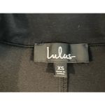 Lulus Motorcycle Black Rayon Jacket Retro Exposed Zippers XS 60s Bikercore Photo 3