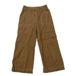 Anthropologie Porter Spicy Mustard Brown Wide Leg Cropped Utility Pants 2 Photo 0