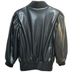 DKNY  Faux Leather 3/4 Sleeve Bomber Jacket size S 18” p2p Black $150 Retail NWOT Photo 7