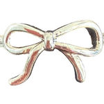 Vintage Silver Tone Dainty Bow Ring Openwork Size 9 Estate 2g Minimalist Photo 0