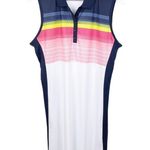 Callaway NEW Golf White Abstract Gradient Stripe Print Color Block Dress Size XL Photo 1