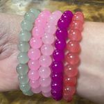 Handmade Elderberry Beaded Cross Bracelet NWT Purple Photo 3