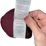 Madewell Red Burgundy Reversible Stripe Wool Cashmere Beanie Hat OS Photo 4