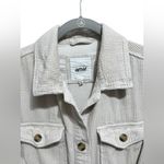Aerie Corduroy Shirt Jacket L 26” p2p Cream EUC Photo 4