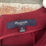 Madewell Long Sleeve Fit Flare Dress Women’s 6 Maroon Red Short Photo 4