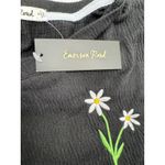 Emerson Road Pajama Set Women Medium Black Daisy Embroidered Sleepwear NWT Boho Photo 4