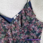 Allison Joy Allison‎ Joy floral spaghetti adjustable strap ruched dress, size L Photo 3