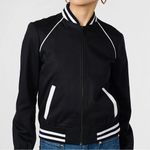 Karl Lagerfeld Paris Karl Patch Varsity Bomber Jacket Women’s Medium Photo 2