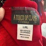 A Touch of Class Women’s Large Extra Large Red Acetate Pants Travelers Photo 5