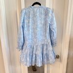 J. Marie Floral Print Long Sleeve Dress Size XS Color Blue White Photo 5