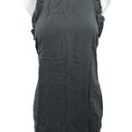 Cloth & Stone Anthropologie Black Tencel Ruffle Sleeveless Mini Shift Dress Sz M Photo 0