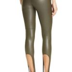 NWT Alix NYC Brower Faux Leather Stirrup Leggings Pine Green Women’s Size Small Photo 4