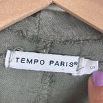 Tempo Paris Short Linen Jacket Style 192H Size Small Olive Green Lagenlook Italy Photo 7