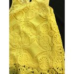 Skies Are Blue Yellow Lace Sleeveless Top - Women's XS Photo 1