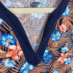 Lands' End  100% Cotton Floral Palm Sleeveless Knee Length Dress Coverup Size S Photo 5