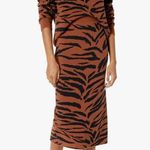 The Drop Iris 100% Cotton Knitted Midi Pencil Skirt Pull Photo 3