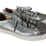 AGL Sade Spring Sneaker in Silver Leather Size 40.5/ US 10.5 Photo 1