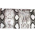 Womens Bikini Top Bandeau Strapless Removable Cups Snake Print White Black S Photo 0