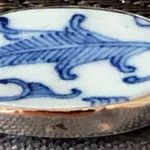 Chinese Porcelain 925 Silver Pendant Blue Photo 4