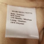 💕MARCHESA NOTTE💕 Glitter Ruffle Asymmetric Cocktail Dress ~ Champagne 4 NWT Gold Photo 10