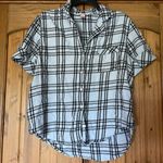 Victoria's Secret Victoria’s Secret Plaid Flannel Short Sleeve Button Down PJ Shirt Size Medium Photo 6