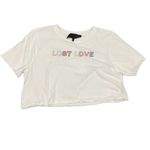 Kendall + Kylie Lost Love Crop Top in White, Size L Photo 1