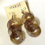 Macy's gold tone circle spiral statement earrings Photo 0