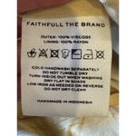 Faithfull the Brand ‎ Dress Women 4 Gold Indira Balloon Sleeve Paisley Mini Boho Photo 12