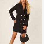 Lulus Black Double Breasted Coat Dress(Size Small) Photo 1