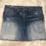 Ralph Lauren  polo distressed denim skirt sz 26 Photo 0