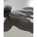 Vintage Handmade Navajo Indian Beaded Bracelet White Blue Red Yellow Sz 7.5” Photo 7