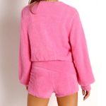 L Space Daydreamin Button Front Cardigan Barbie Pink Knit Fuzzy Cozy XL Coquette Photo 6