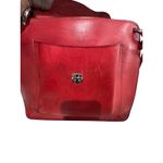 Dooney & Bourke Made in Italy Red Leather Messenger Crossbody Bag Vintage Photo 9