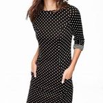 Boden Black Polka Dot Sweater Dress Size 6 Photo 0