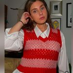 Vintage Handmade Granny Crochet Knit Button Corset Style Bustier Tank Top Vest Green Size XS Photo 6