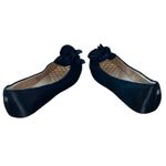 Birdies NWOT  The Finch Rare Black Satin Flats with Floral Toe Decoration-size 11 Photo 8