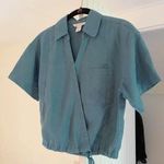 Athleta Playa Linen Tie Top in Borealis Green Size XXS Retail $79 Photo 9