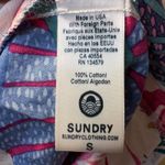Sundry Tropical Floral Print Short Sleeve Ruffle Hem cotton Dress Size S Photo 6