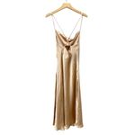 Show Me Your Mumu Verona Cowl Dress Champagne Luxe Satin size Small (with flaws) Photo 9