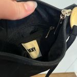 DKNY Black Crossbody Bag Y2K nylon plastic gold details women’s purse zipper Photo 8