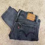 Levi's  Wedgie Jean Black Wash Button Fly High Rise Butt Lifting Straight Crop 24 Photo 1