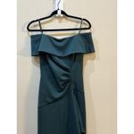 XScape Women's Long Scuba Crepe Off-The-Shoulder Dress 3008X Size 4 Ruffle Photo 4